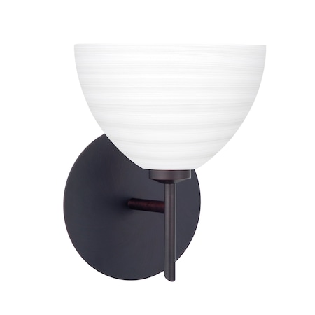 Besa Lighting Brella Mini Sconce, Chalk, Bronze Finish, 1x40W Halogen 1SW-4679KR-BR